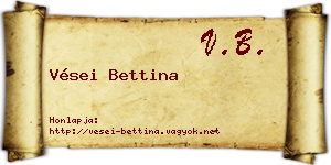 Vései Bettina névjegykártya